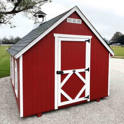Little Cottage Co. Stratford Schoolhouse Playhouse Kit Front View by